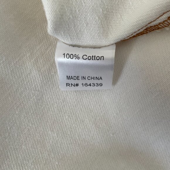 Petal & Pup Women's Hailey Denim Dress 6 White Mini Snap Button Jean Festival - Picture 6 of 8